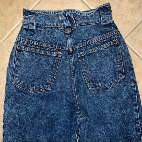 Vintage 90s Filippo Blues Women's Jeans Acid Wash Dark Blue Cotton Size 5/6 - Picture 4 of 6